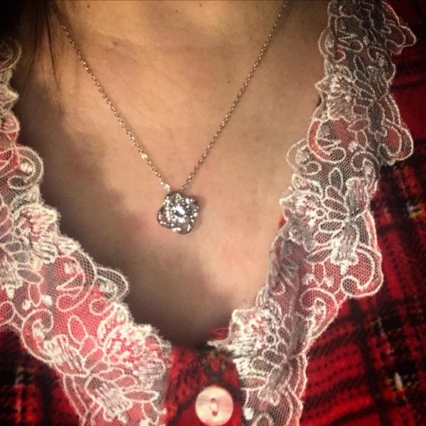 Collana Con Ciondolo Kabbalah Stella Di Davide Placcata Oro 14k E Zirconi, Made In Israel