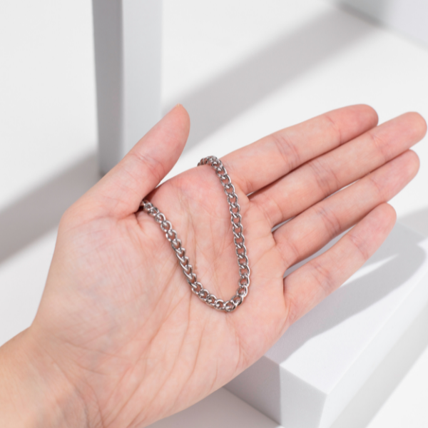 Custom Cuban Link Chain Bracelet Bracciale Con Catena A Maglia Cubana - Foto 4