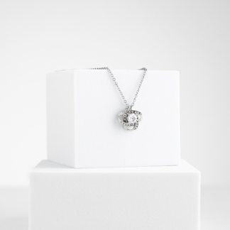 Philip Jones Colgante Collar Madre E Hijo Creado con Cristales Zircondia