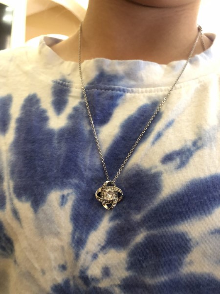 A mia nuora – Collana e pendente placcato in oro bianco 14 carati con