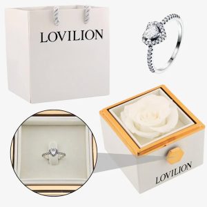 Scatola con una rosa e un anello | HEARTISO_WHITEBOX
